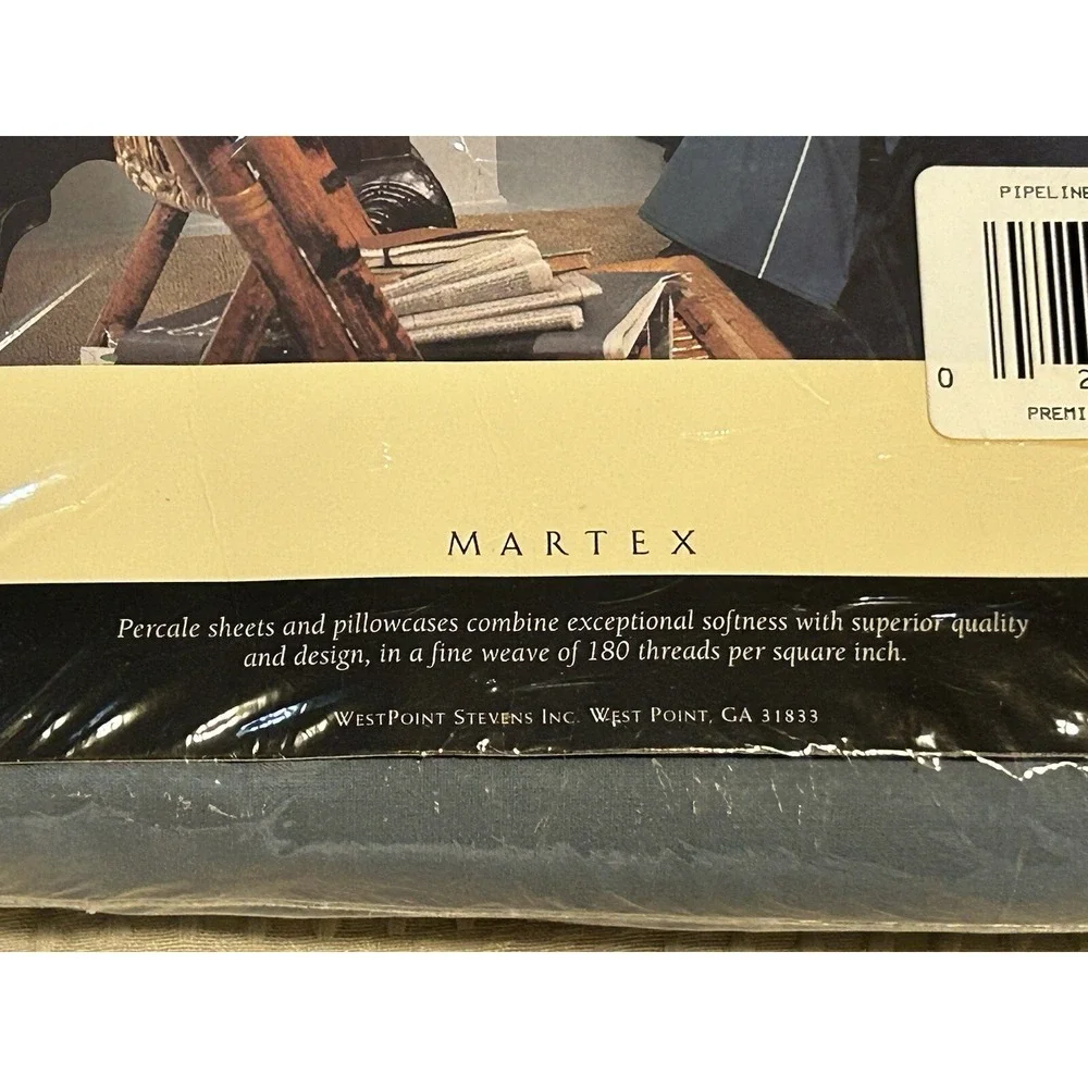 Martex Vintage- NEW - Premium Long Twin Fitted Sheet - Wedgwood Blue Deep Fitted
